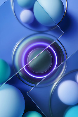 PSD 편집 편집이미지 백그라운드 유리 사람없음 파란색 3D 원형 디지털합성 직사각형 반투명 입체도형 편집소스 편집3D 도형 컬러 재질 입체 파일형식