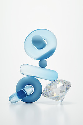 PSD 편집 편집이미지 백그라운드 유리 사람없음 파란색 3D 쌓기 고리 디지털합성 다이아몬드 입체도형 편집소스 편집3D 도형 컬러 모션 재질 보석 입체 파일형식