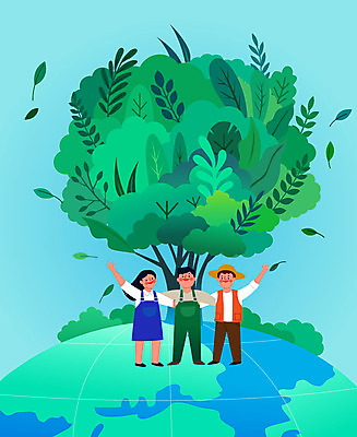 전신 나무 여자 남자 지구 일러스트 어깨동무 나뭇잎 서기 성인 세명 초록색 손들기 자연보호 그린캠페인 녹색성장 성인만 세계환경의날 그린시티 국내일러스트 AI파일 식물 캠페인 컬러 포즈 잎 모션 자연 사람 보호 파일형식 벡터 법정기념일 그린뉴딜