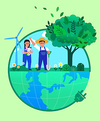 전신 나무 한마리 여자 남자 지구 일러스트 들기 성인 두명 연두색 손들기 자연보호 그린캠페인 그린에너지 풍력에너지 콘센트 강아지 전기에너지 삽 손인사 녹색성장 반려 성인만 세계환경의날 그린뉴딜 국내일러스트 AI파일 식물 1 캠페인 모션 자연 사람 초록색 경제 반려동물 환경 에너지 인사 개 보호 파일형식 벡터 법정기념일