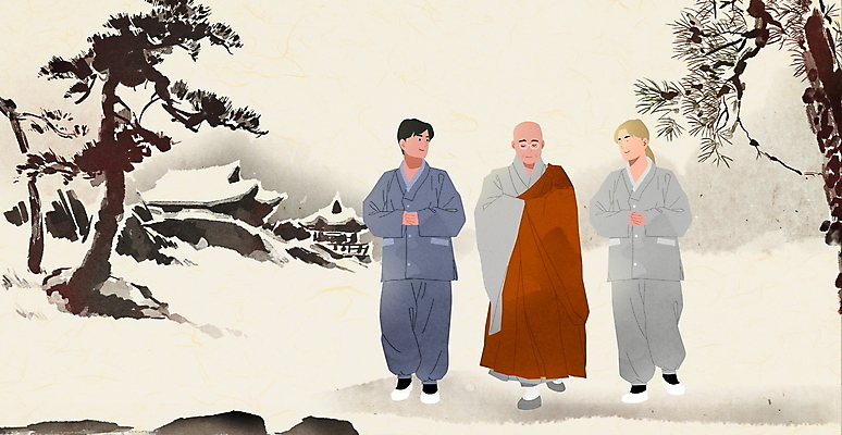 전신 PSD 서양인 여자 남자 불교 일러스트 성인 세명 걷기 산책 한국인 소나무 사찰 승려 승복 눈배경 생활한복 템플스테이 흰눈 성인만 눈덮임 국내일러스트 외국인 나무 종교 백그라운드 컨셉 종교건축 모션 휴식 눈_날씨 사람 동양인 체험 한복 성직자 파일형식
