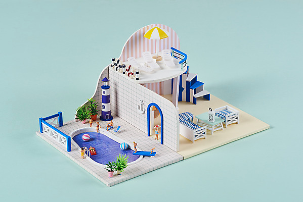 포토 JPG 스튜디오촬영 수영복 주택 수영장 등대 실내 사람없음 여름 여름휴가 바캉스 여름풍경 미니어처 파라솔 비치볼 선베드 펜션 여름라이프 민트색배경 국내포토 라이프스타일 옷 계절 백그라운드 의자 공 숙소 휴가 바캉스용품 풍경 내부 건물 모형 민트색 파일형식 여름_계절