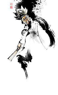 PSD 남자 전통문화 일러스트 캘리그라피 붓터치 한명 들기 상반신 성인 한복 동양화 탈춤 번짐 하회탈 낙관 접부채 양반탈 정자관 탈춤놀이 성인남자한명만 국내일러스트 1 한국전통 전통 문화 모션 미술 사람 전통놀이 전통의상 전통공연 전통무용 탈 전통탈 전통부채 남자한명만 성인남자만 파일형식 효과