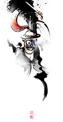 PSD 남자 전통문화 일러스트 캘리그라피 붓터치 한명 들기 상반신 성인 한복 동양화 탈춤 번짐 하회탈 낙관 말뚝이 전립 탈춤놀이 성인남자한명만 국내일러스트 1 한국전통 전통 문화 모션 미술 사람 전통놀이 전통의상 전통공연 전통무용 탈 남자한명만 성인남자만 파일형식 효과