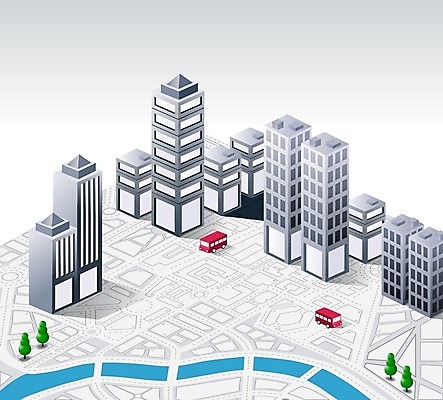 EPS 해외이미지 도로 일러스트 자동차 빌딩 사람없음 건물 도시 아이소메트릭 해외202004 해외202105 해외일러스트 건축물 길 육상교통 교통시설 파일형식 벡터