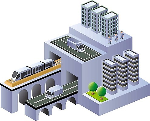 EPS 해외이미지 도로 일러스트 자동차 빌딩 사람없음 건물 도시 아이소메트릭 해외202004 해외202105 해외일러스트 건축물 길 육상교통 교통시설 파일형식 벡터
