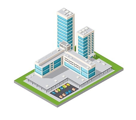 EPS 해외이미지 일러스트 자동차 빌딩 사람없음 건물 도시 주차장 아이소메트릭 해외202004 해외202105 해외일러스트 건축물 육상교통 파일형식 벡터