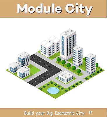 EPS 해외이미지 도로 일러스트 빌딩 사람없음 건물 도시 아이소메트릭 해외202004 해외202105 해외일러스트 건축물 길 교통시설 파일형식 벡터