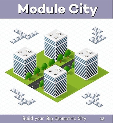 EPS 해외이미지 도로 일러스트 빌딩 사람없음 건물 도시 아이소메트릭 해외202004 해외202105 해외일러스트 건축물 길 교통시설 파일형식 벡터