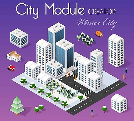 EPS 해외이미지 도로 일러스트 자동차 빌딩 사람없음 건물 도시 아이소메트릭 해외202004 해외202105 해외일러스트 건축물 길 육상교통 교통시설 파일형식 벡터