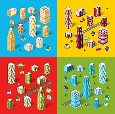 EPS 해외이미지 도로 일러스트 자동차 빌딩 사람없음 건물 도시 아이소메트릭 해외202004 해외202105 해외일러스트 건축물 길 육상교통 교통시설 파일형식 벡터