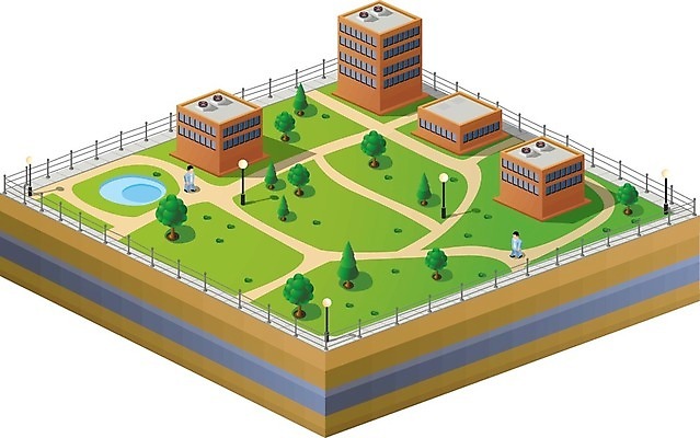 EPS 해외이미지 공원 일러스트 사람없음 건물 도시 아이소메트릭 해외202004 해외202105 해외일러스트 건축물 공공시설 파일형식 벡터