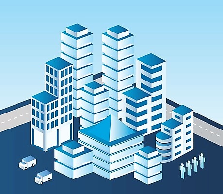 EPS 해외이미지 도로 일러스트 빌딩 사람없음 건물 도시 아이소메트릭 해외202004 해외202105 해외일러스트 건축물 길 교통시설 파일형식 벡터