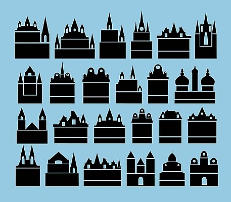 EPS 해외이미지 모양 디자인 실루엣 산업 여행 패턴 일러스트 버튼 호텔 아파트 주택 내부 건물 세트 교회 탑 도시 맨션 심볼 사인 타운 엘리먼트 옛날 진짜 스타일 해외202004 해외202105 해외일러스트 건축물 무늬 종교건축 숙소 촬영기법 파일형식 벡터