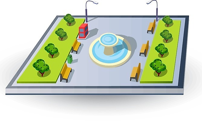 EPS 해외이미지 모양 나무 모델 디자인 공원 벤치 일러스트 건축양식 거리 아파트 도시풍경 정원 블록 도시 재산 계획 만화 분수 정사각형 광장 장면 지역 개발 고립 진짜 해외202004 해외202105 해외일러스트 도형 식물 공공시설 건축 컨셉 의자 주택 풍경 금융 파일형식 벡터