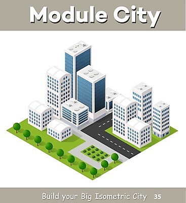 EPS 해외이미지 도로 일러스트 빌딩 사람없음 건물 도시 아이소메트릭 해외202004 해외202105 해외일러스트 건축물 길 교통시설 파일형식 벡터
