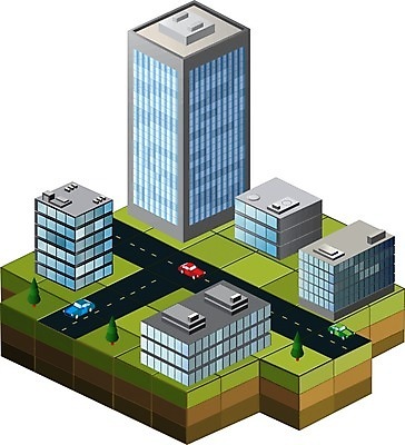 EPS 해외이미지 도로 일러스트 자동차 빌딩 사람없음 건물 도시 아이소메트릭 해외202004 해외202105 해외일러스트 건축물 길 육상교통 교통시설 파일형식 벡터