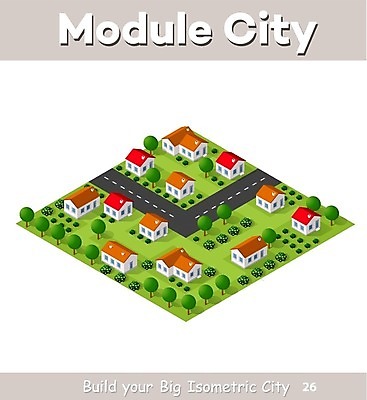 EPS 해외이미지 도로 일러스트 빌딩 사람없음 건물 도시 아이소메트릭 해외202004 해외202105 해외일러스트 건축물 길 교통시설 파일형식 벡터