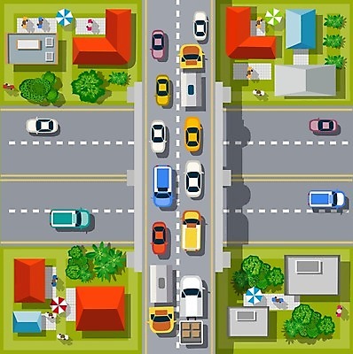 EPS 해외이미지 도로 일러스트 자동차 주택 빌딩 사람없음 건물 도시 아이소메트릭 해외202004 해외202105 해외일러스트 건축물 길 육상교통 교통시설 파일형식 벡터