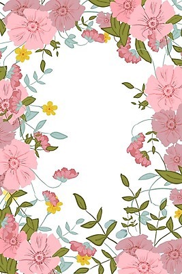 EPS 해외이미지 꽃 분홍색 잎 일러스트 수채화 프레임 사람없음 꽃프레임 해외202004 해외202105 해외일러스트 식물 컬러 파일형식 벡터