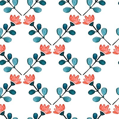 EPS 해외이미지 꽃 백그라운드 잎 꽃무늬 패턴 일러스트 수채화 사람없음 낭만 천 해외202004 해외202105 해외일러스트 식물 컨셉 무늬 직물 파일형식 벡터