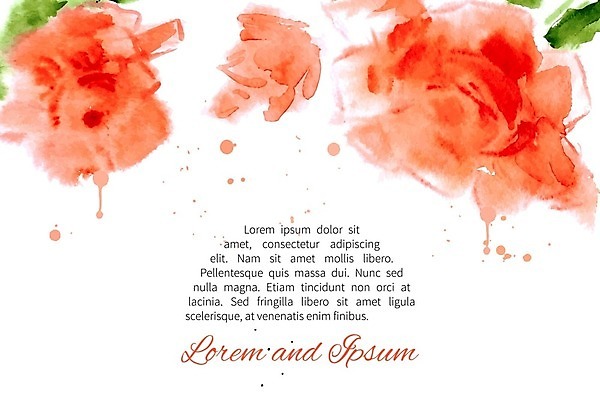 EPS 해외이미지 꽃 백그라운드 잎 꽃무늬 패턴 일러스트 수채화 사람없음 빨간색 장미 작약 국경 해외202004 해외202105 해외일러스트 식물 컬러 무늬 파일형식 벡터