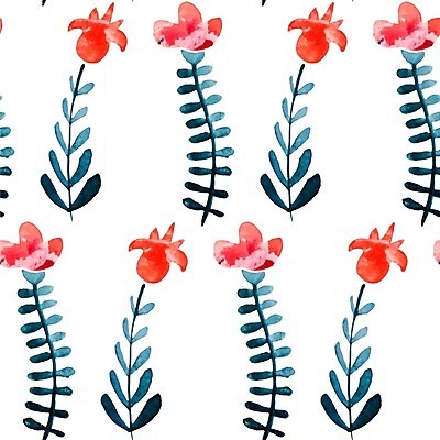 EPS 해외이미지 꽃 백그라운드 잎 꽃무늬 패턴 일러스트 수채화 사람없음 낭만 천 해외202004 해외202105 해외일러스트 식물 컨셉 무늬 직물 파일형식 벡터