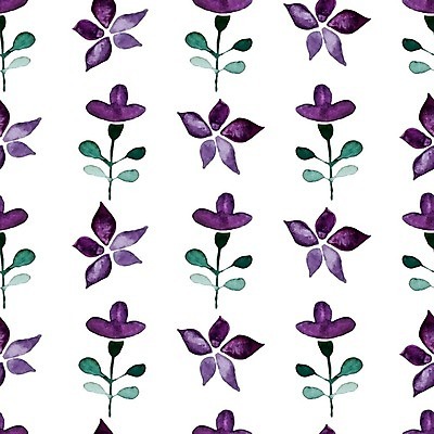 EPS 해외이미지 꽃 백그라운드 잎 꽃무늬 패턴 일러스트 수채화 사람없음 낭만 천 해외202004 해외202105 해외일러스트 식물 컨셉 무늬 직물 파일형식 벡터