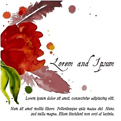 EPS 해외이미지 꽃 잎 일러스트 수채화 글자캘리그라피 사람없음 작약 해외202004 해외202105 해외일러스트 식물 캘리그라피 파일형식 벡터