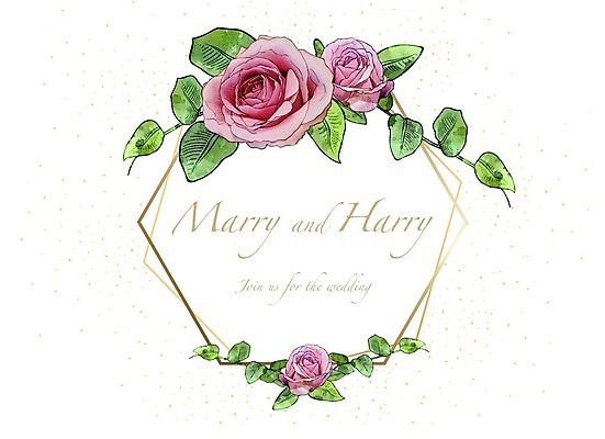 EPS 해외이미지 줄기 결혼 잎 일러스트 수채화 프레임 글자캘리그라피 사람없음 장미 청첩장 오각형 해외202004 해외202105 해외일러스트 도형 식물 꽃 캘리그라피 카드_감사 이벤트 파일형식 벡터
