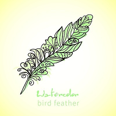 EPS 해외이미지 꽃 백그라운드 꽃무늬 패턴 날개 일러스트 수채화 사람없음 컬러풀 펜 낭만 얼룩 깃털 부족 깃털펜 해외202004 해외202105 해외일러스트 식물 컬러 컨셉 무늬 필기구 파일형식 벡터