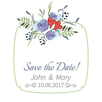 EPS 해외이미지 꽃 결혼 잎 일러스트 수채화 프레임 사람없음 하트 청첩장 해외202004 해외202105 해외일러스트 모양 식물 카드_감사 이벤트 파일형식 벡터