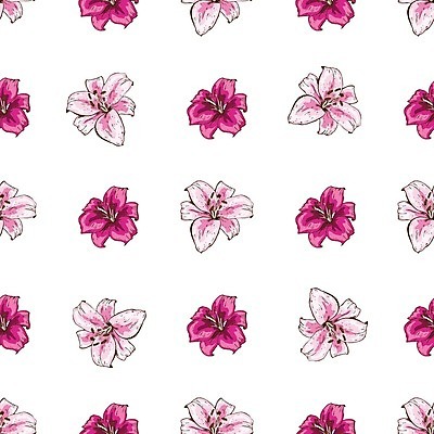 EPS 해외이미지 꽃잎 꽃 백그라운드 꽃무늬 패턴 일러스트 수채화 사람없음 백합 천 칼라꽃 해외202004 해외202105 해외일러스트 식물 무늬 직물 파일형식 벡터