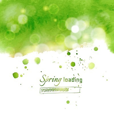 EPS 해외이미지 잎 일러스트 수채화 사람없음 연두색 로딩 해외202004 해외202105 해외일러스트 식물 초록색 파일형식 벡터