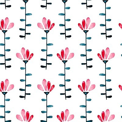 EPS 해외이미지 꽃 백그라운드 잎 꽃무늬 패턴 일러스트 수채화 사람없음 낭만 천 해외202004 해외202105 해외일러스트 식물 컨셉 무늬 직물 파일형식 벡터