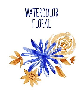 EPS 해외이미지 꽃 잎 일러스트 수채화 사람없음 해외202004 해외202105 해외일러스트 식물 파일형식 벡터