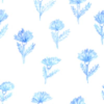 EPS 해외이미지 꽃잎 꽃 백그라운드 잎 꽃무늬 패턴 일러스트 수채화 초원 사람없음 물 파란색 수레국화 해외202004 해외202105 해외일러스트 자연요소 식물 컬러 무늬 파일형식 벡터