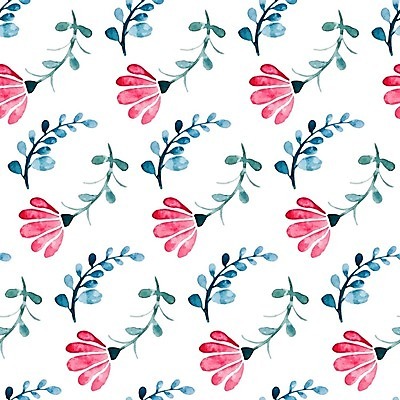 EPS 해외이미지 꽃 백그라운드 잎 꽃무늬 패턴 일러스트 수채화 사람없음 낭만 천 해외202004 해외202105 해외일러스트 식물 컨셉 무늬 직물 파일형식 벡터