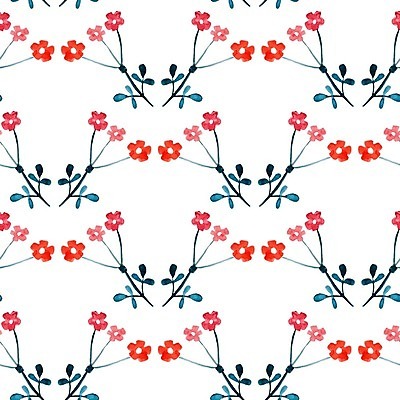 EPS 해외이미지 꽃 백그라운드 잎 꽃무늬 패턴 일러스트 수채화 사람없음 낭만 천 해외202004 해외202105 해외일러스트 식물 컨셉 무늬 직물 파일형식 벡터