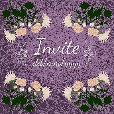 EPS 해외이미지 꽃 포스터 백그라운드 잎 꽃무늬 패턴 일러스트 사람없음 파티 낭만 국경 해외202004 해외202105 해외일러스트 식물 컨셉 무늬 이벤트 파일형식 벡터