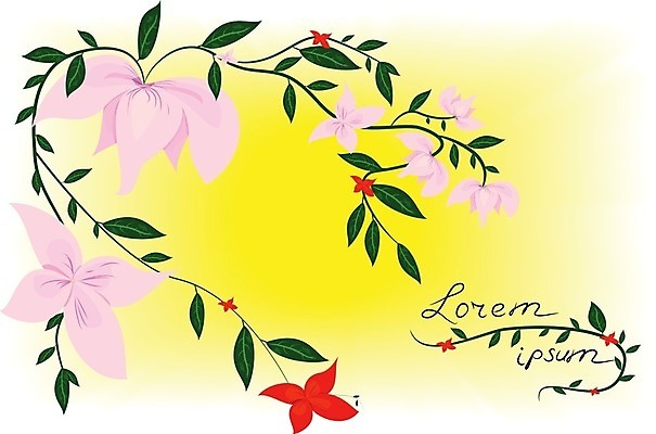 EPS 해외이미지 꽃잎 꽃 줄기 잎 일러스트 사람없음 해외202004 해외202105 해외일러스트 식물 파일형식 벡터