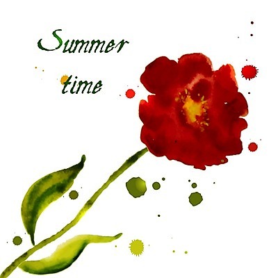 EPS 해외이미지 줄기 잎 일러스트 수채화 글자캘리그라피 사람없음 작약 해외202004 해외202105 해외일러스트 식물 꽃 캘리그라피 파일형식 벡터