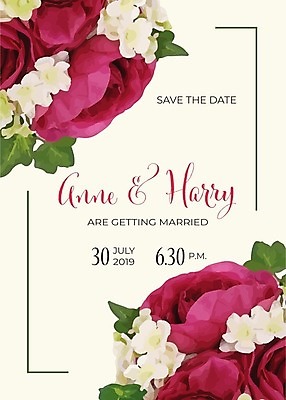 EPS 해외이미지 꽃잎 꽃 잎 꽃무늬 일러스트 수채화 기념 프레임 사람없음 파티 낭만 해외202004 해외202105 해외일러스트 식물 컨셉 무늬 이벤트 파일형식 벡터