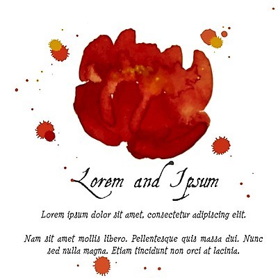 EPS 해외이미지 꽃 백그라운드 잎 꽃무늬 패턴 일러스트 수채화 사람없음 빨간색 장미 작약 해외202004 해외202105 해외일러스트 식물 컬러 무늬 파일형식 벡터