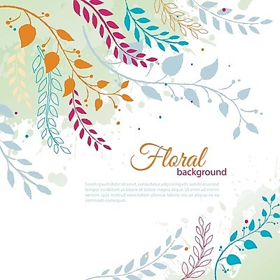 EPS 해외이미지 꽃 잎 꽃무늬 일러스트 수채화 프레임 사람없음 빨간색 낭만 회복 해외202004 해외202105 해외일러스트 식물 컬러 컨셉 무늬 파일형식 벡터