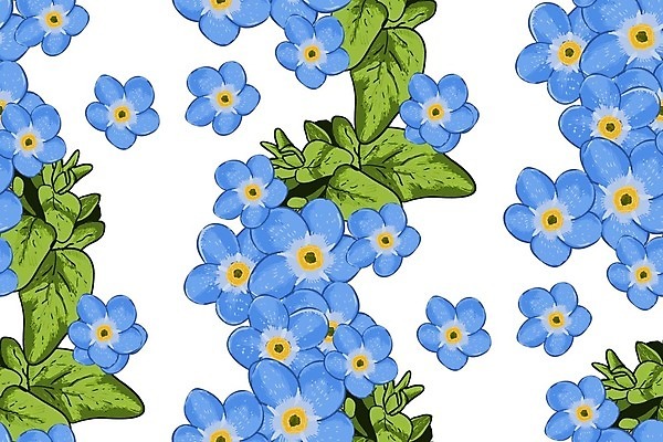 EPS 해외이미지 꽃잎 꽃 백그라운드 잎 꽃무늬 패턴 일러스트 수채화 사람없음 장미 낭만 들꽃 해외202004 해외202105 해외일러스트 식물 컨셉 무늬 파일형식 벡터