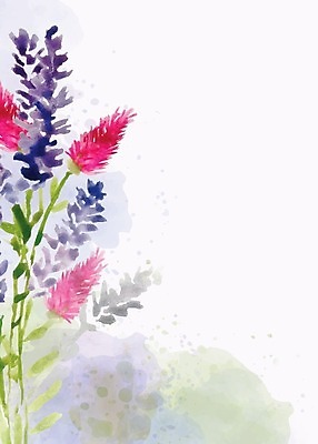 EPS 해외이미지 꽃잎 꽃 잎 꽃무늬 일러스트 수채화 프레임 사람없음 낭만 해외202004 해외202105 해외일러스트 식물 컨셉 무늬 파일형식 벡터