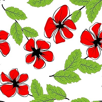 EPS 해외이미지 나무 꽃잎 꽃 백그라운드 잎 꽃무늬 패턴 일러스트 표면 수채화 사람없음 천 타일 기하학 반복 해외202004 해외202105 해외일러스트 식물 무늬 직물 파일형식 벡터