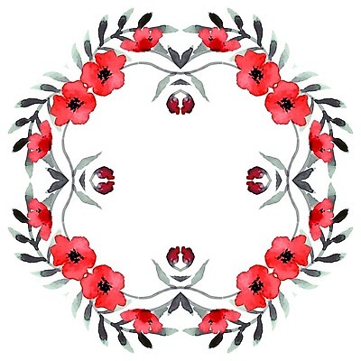 EPS 해외이미지 꽃 잎 꽃무늬 패턴 일러스트 캘리그라피 수채화 프레임 사람없음 국경 해외202004 해외202105 해외일러스트 레이스천 식물 무늬 직물 파일형식 벡터