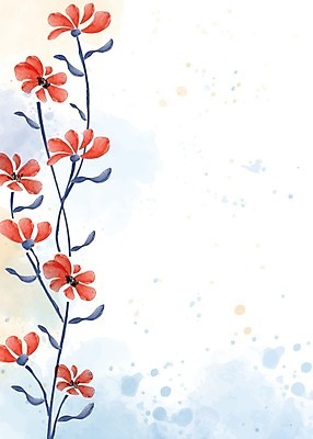 EPS 해외이미지 꽃잎 꽃 잎 꽃무늬 일러스트 수채화 프레임 사람없음 낭만 해외202004 해외202105 해외일러스트 식물 컨셉 무늬 파일형식 벡터